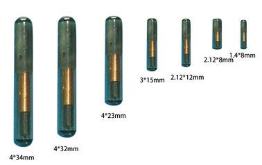 Arowana Fish / Dog Rfid Glass Transponder 1.4 X 8mm Chip Size Bio Glass Material