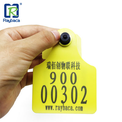 UHF Rfid Cattle Ear Tags 860-960mhz Frequency Longer Reading Distance