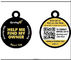 Blank Sides QR Code Pet Tag Round Shape Match With Microchip 15 Digits