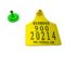 RFID UHF Two Pieces Yellow Anti Animal Bit Tags , RFID Ear Tags For Cattle