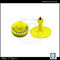 Yellow TPU EM4305 Buttons Shape Sheep Ear Tags For Identifications