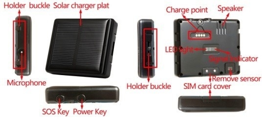 Mini Solar Animal Gps Tracker , Real Time Animal Tracking Device For Cattle Horse Camel