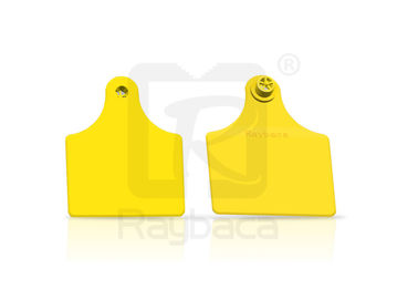 Farm Cow Ear Tags Visual Sheep Tags Female And Male Two Pieces Yellow Color