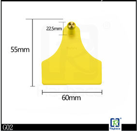 Farm Cow Ear Tags Visual Sheep Tags Female And Male Two Pieces Yellow Color