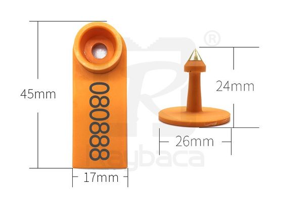 UHF Yellow Sheep Ear Tags TPU For Farms Identifications