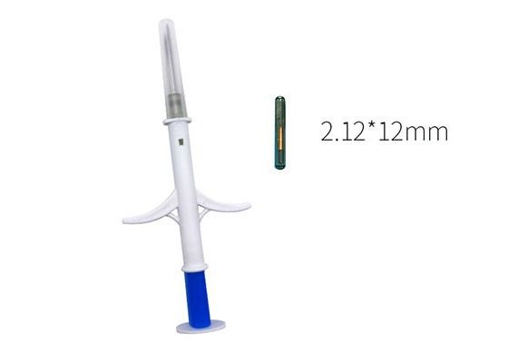 Injectable Bio Glass Material ICAR Code Microchip Syringe For Wildlife Animal